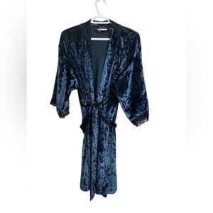 La Vie en Rose Soft & Silky Robe  with the look of crushed velvet